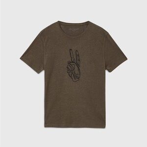 Grey Brown Graphic T-Shirt “Cording Peace”